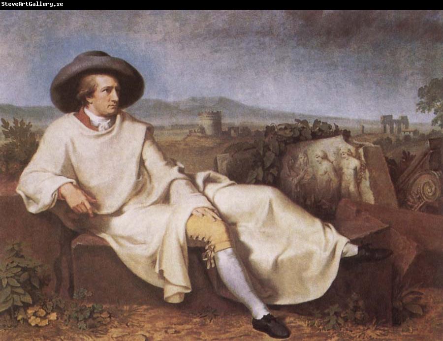 TISCHBEIN, Johann Heinrich Wilhelm Goethe in the Roman Campagna